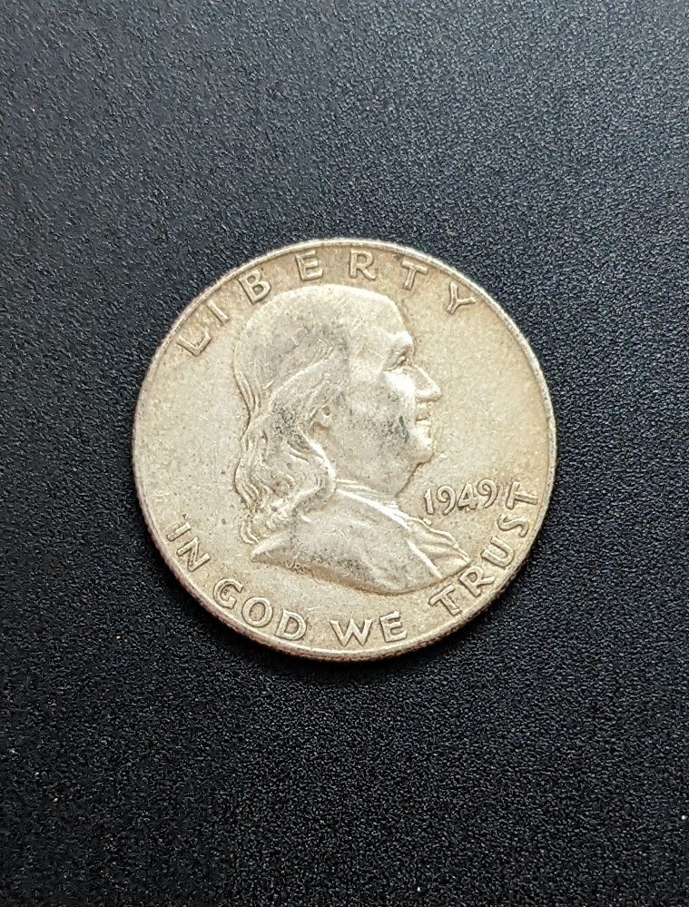 (image for) 1949 Silver Franklin Half Dollar