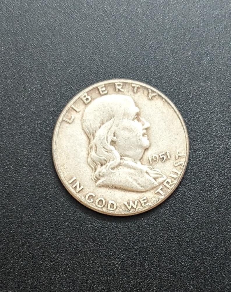 (image for) 1951 Silver Franklin Half Dollar