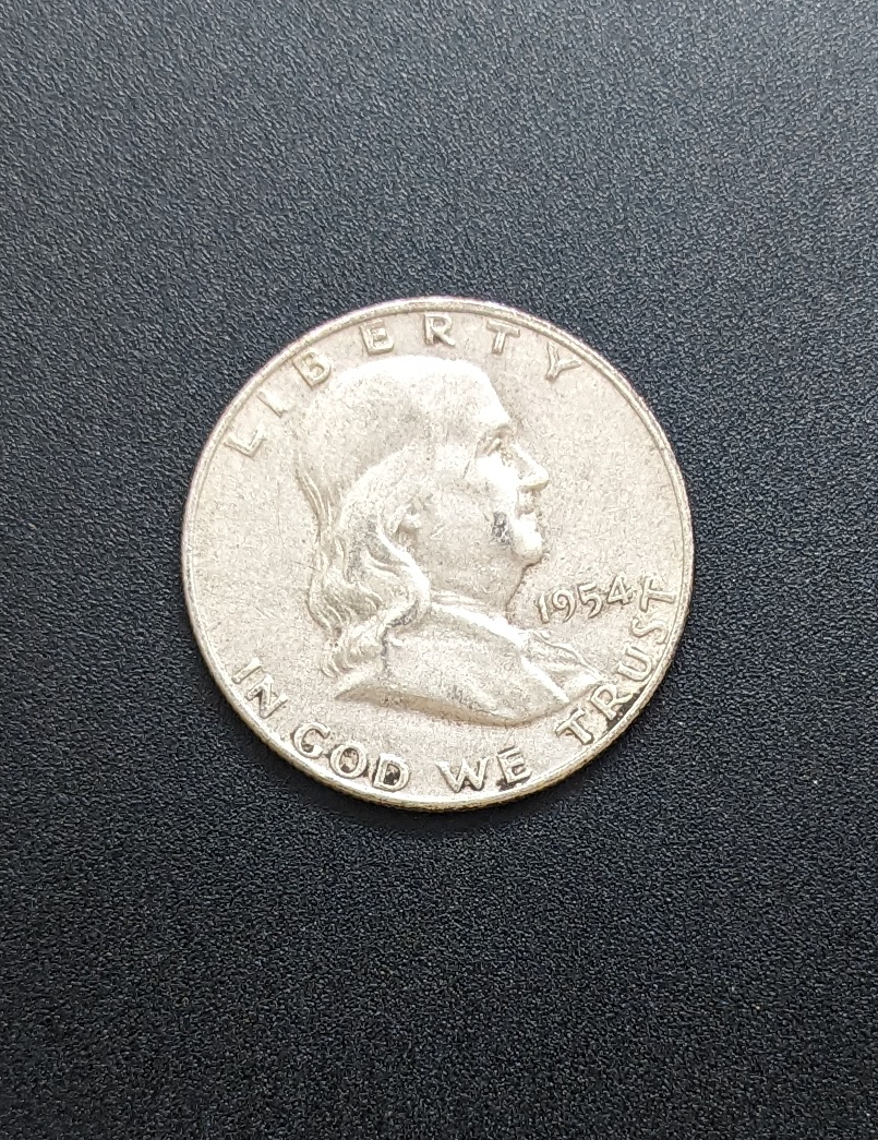 (image for) 1954 Silver Franklin Half Dollar