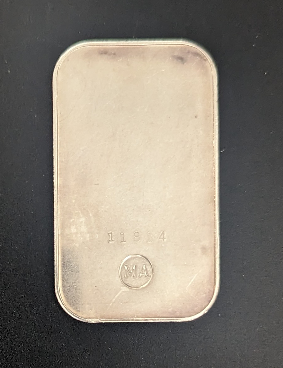 (image for) Vintage rare Deak-Perera 1 Ounce Silver Bar