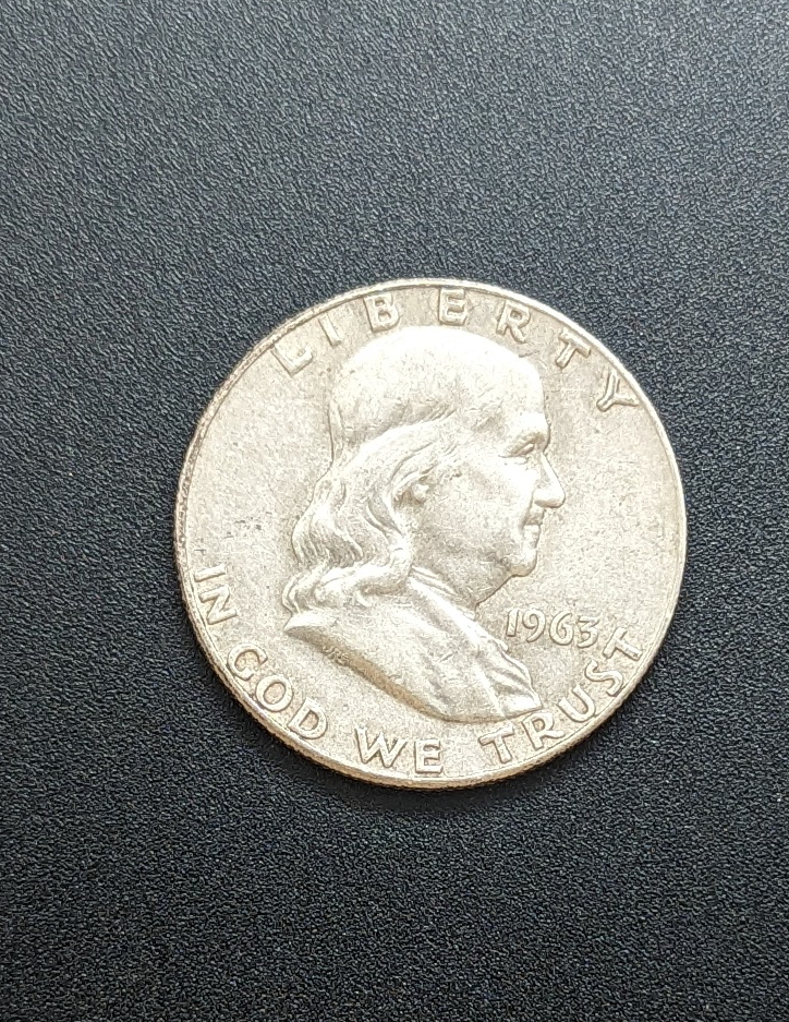 (image for) 1963 Silver Franklin Half Dollar