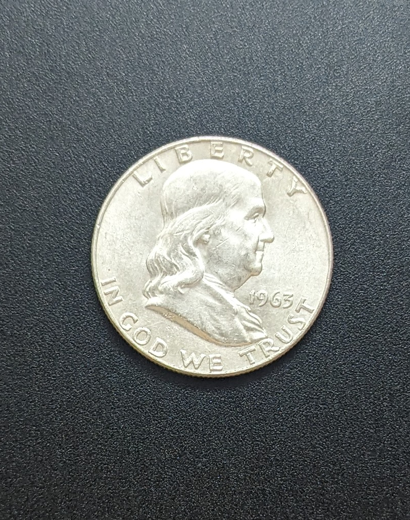 (image for) 1963 Silver Franklin Half Dollar