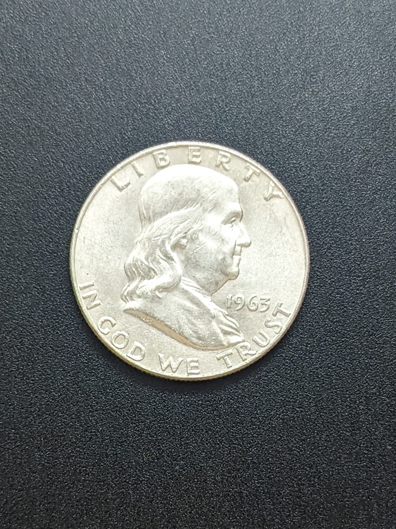 (image for) 1963 Silver Franklin Half Dollar