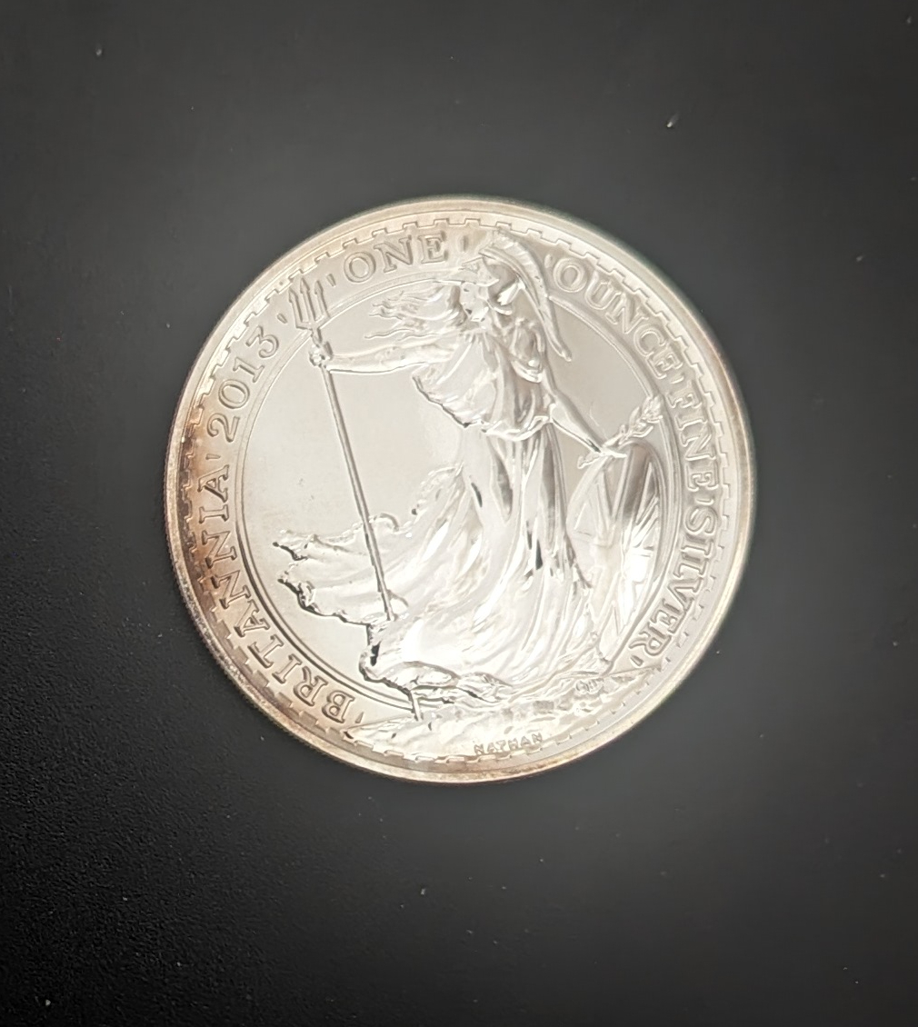 (image for) 2013 Britannia 2 Pound 1 Ounce Silver Round