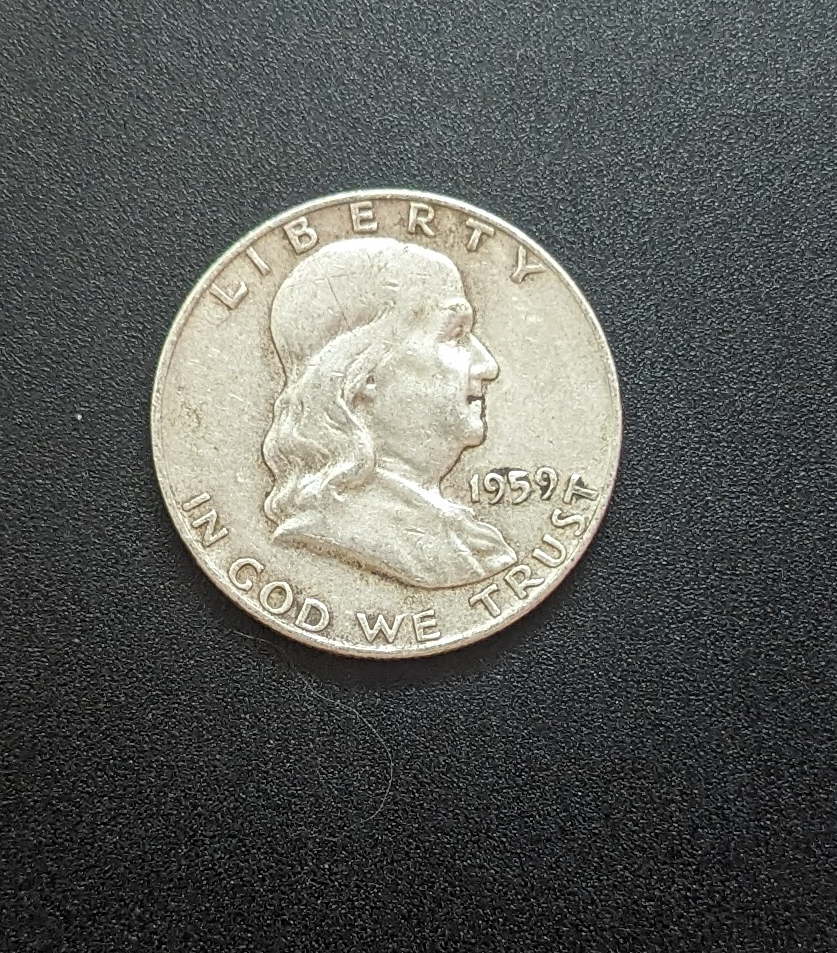 (image for) 1959 Silver Franklin Half Dollar