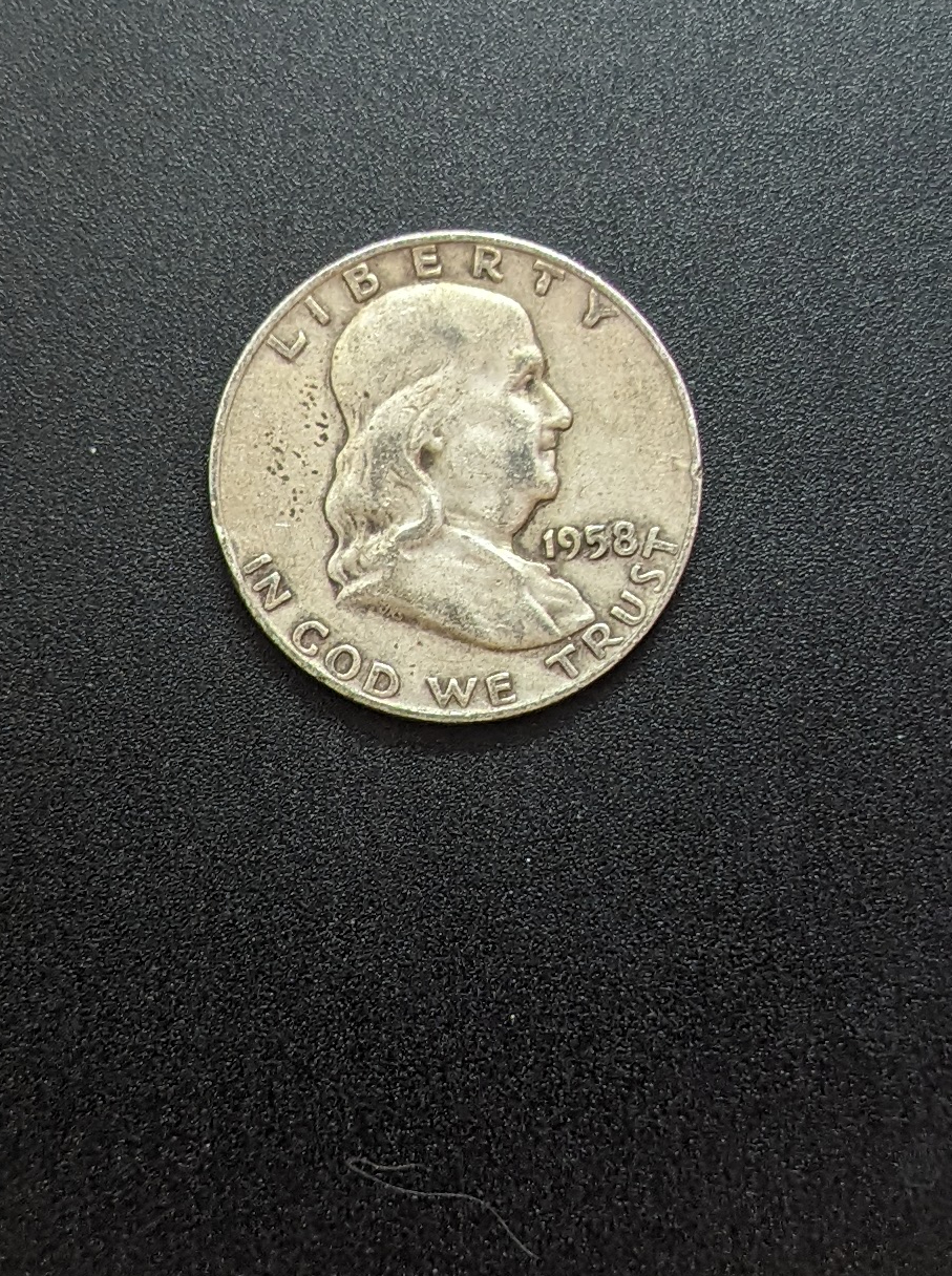 (image for) 1958 Silver Franklin Half Dollar