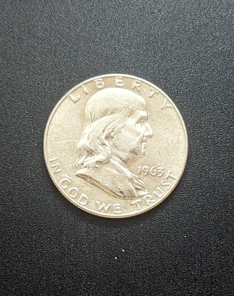 (image for) 1963 Silver Franklin Half Dollar