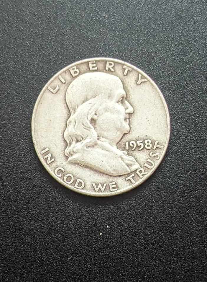 (image for) 1958 Silver Franklin Half Dollar